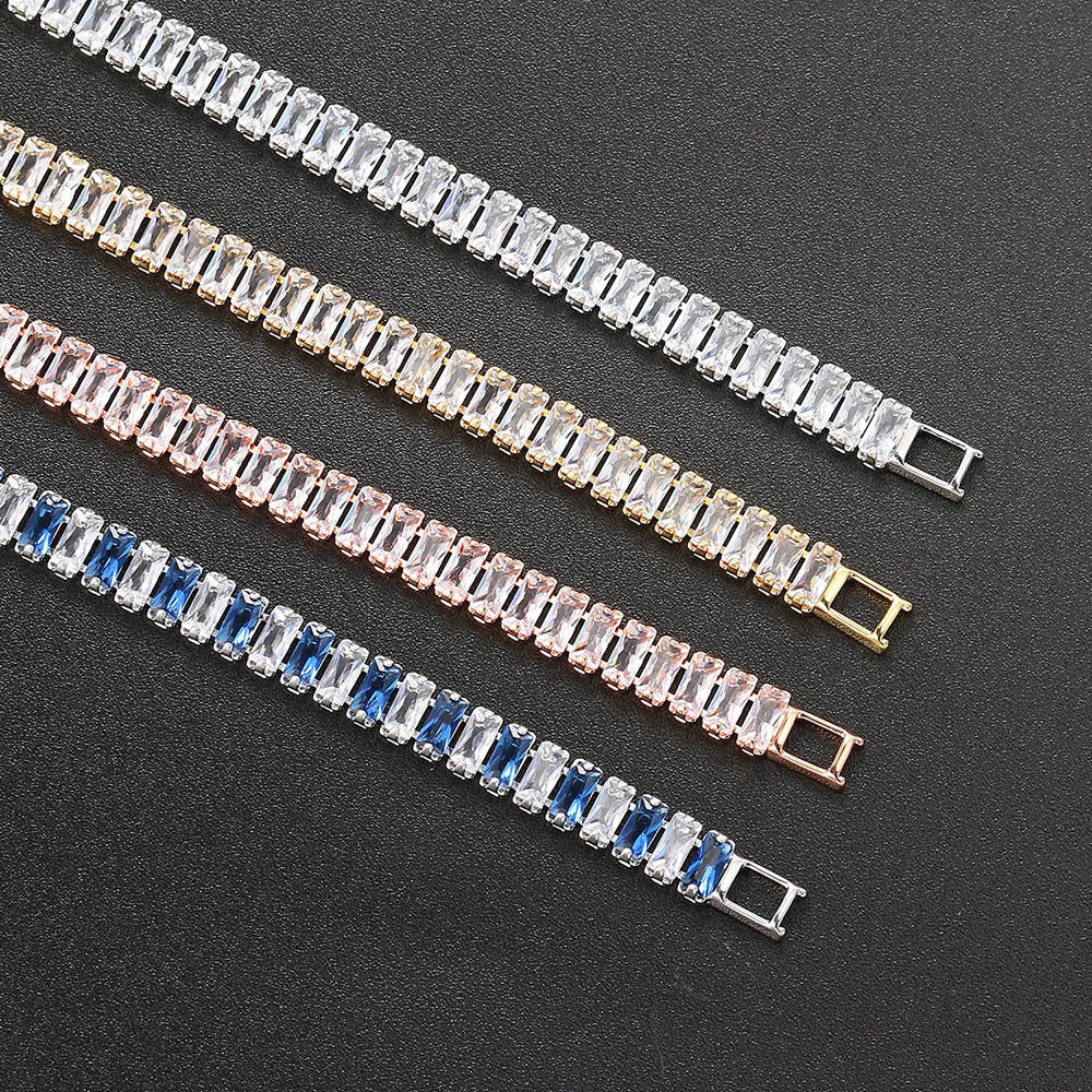 Single Row Colorful Zircon Tennis Bracelet