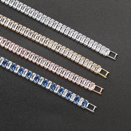Single Row Colorful Zircon Tennis Bracelet