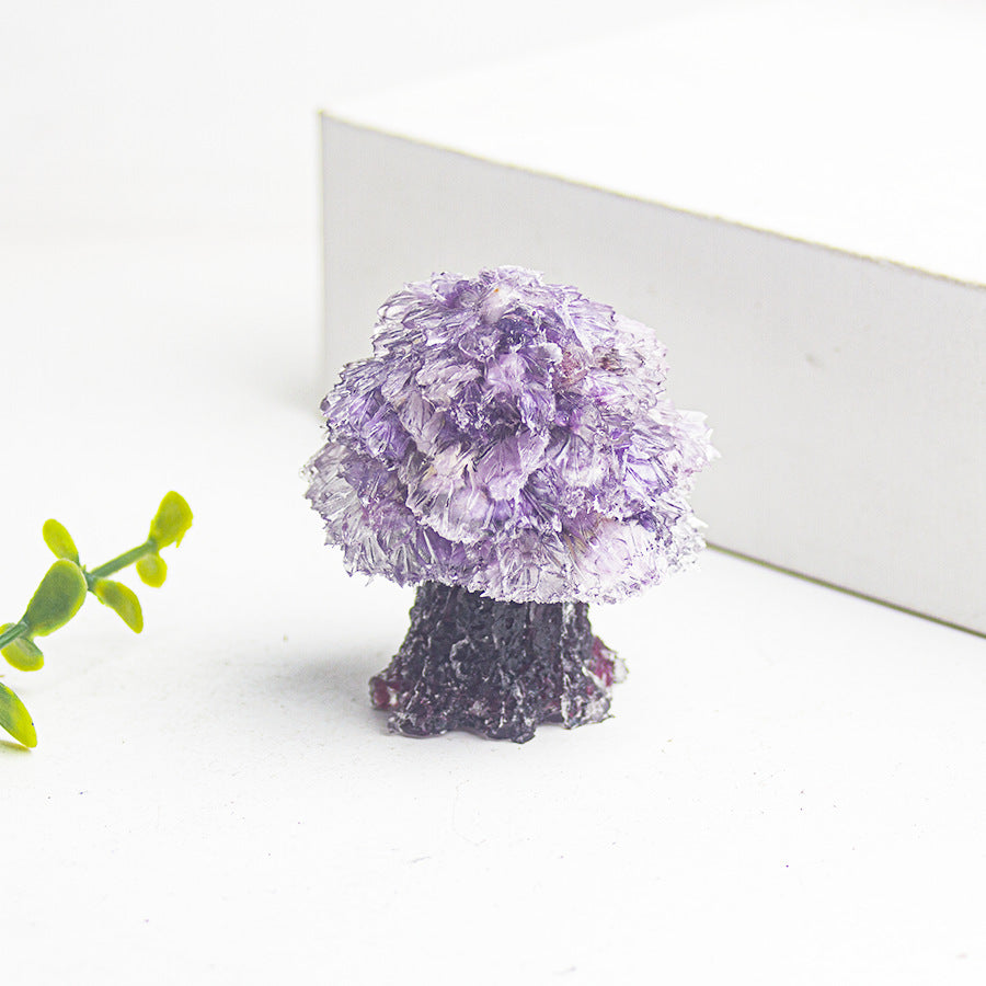 Creative Natural Crystal Stone Resin Small Tree Crystal Tree Money Tree Home Decoration Office Desktop Ornament