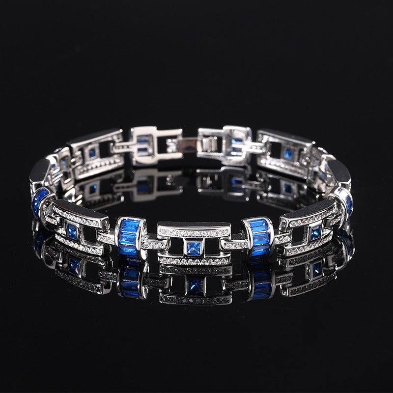 Square Ruby Cloisonné Bracelet – Luxury Style