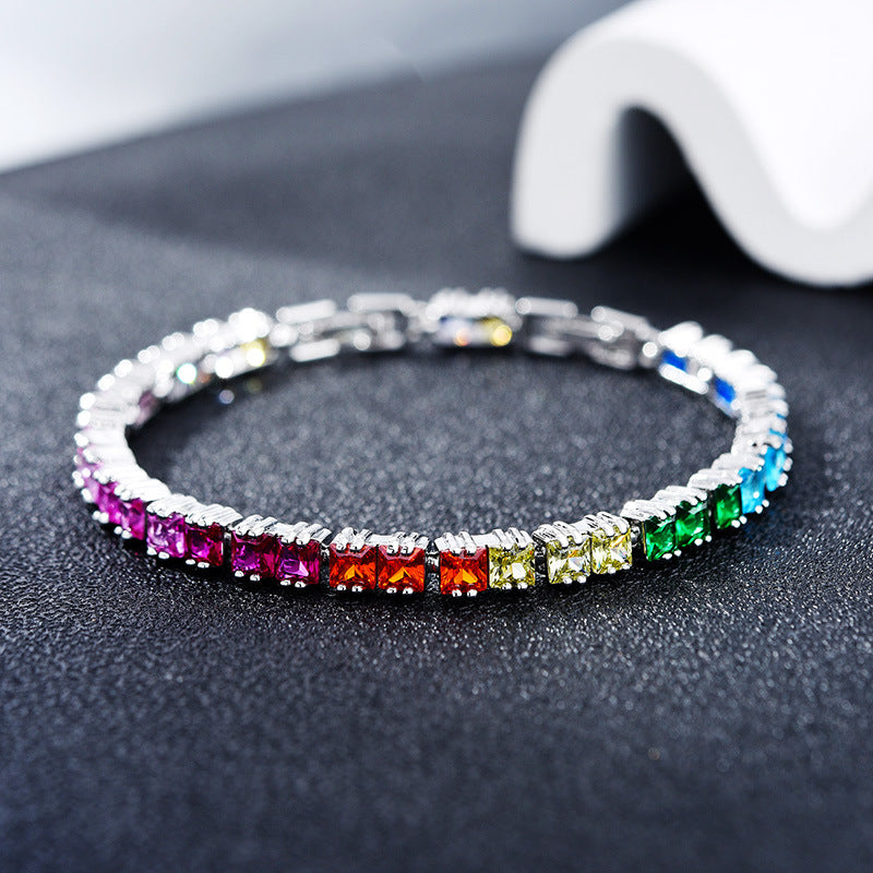 High-End Silver Zircon Bracelet – New Arrival