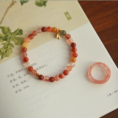 Yunshang Collection Colorful Rabbit Hair Quartz Bracelet – Prosperity & Harmony Gift