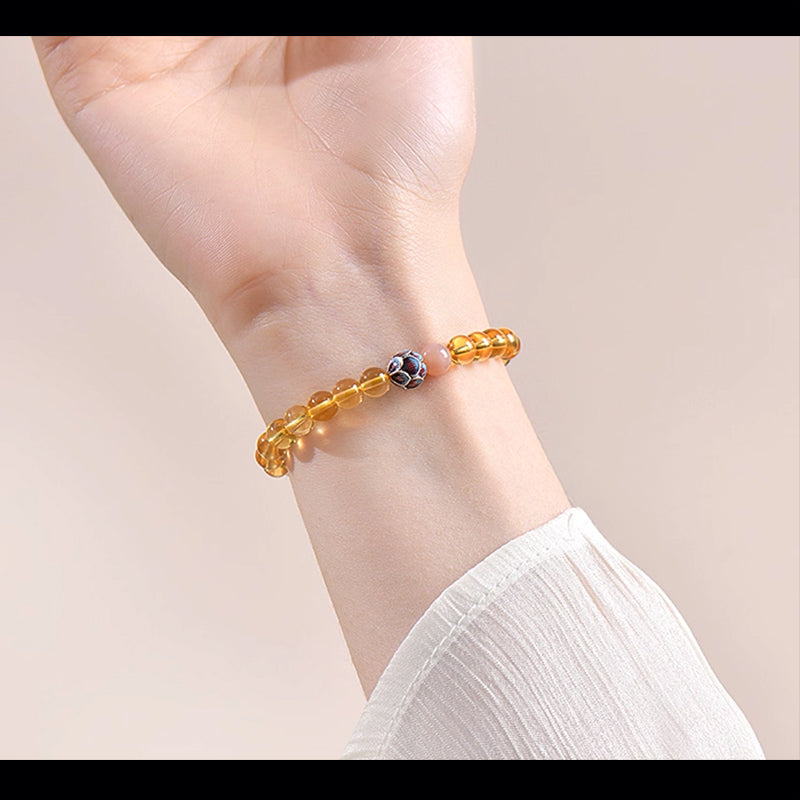 Handcrafted Crystal Lotus Bracelet – Attract Positive Energy & Emotional Balance