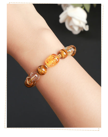 5A Yellow Tiger Eye Pixiu Bracelet – Wealth Style