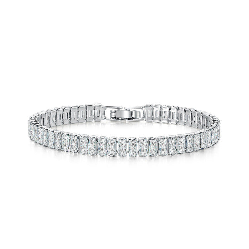 Single Row Colorful Zircon Tennis Bracelet