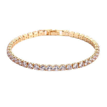 Colorful Zircon Tennis Bracelet Set – White Gold Finish