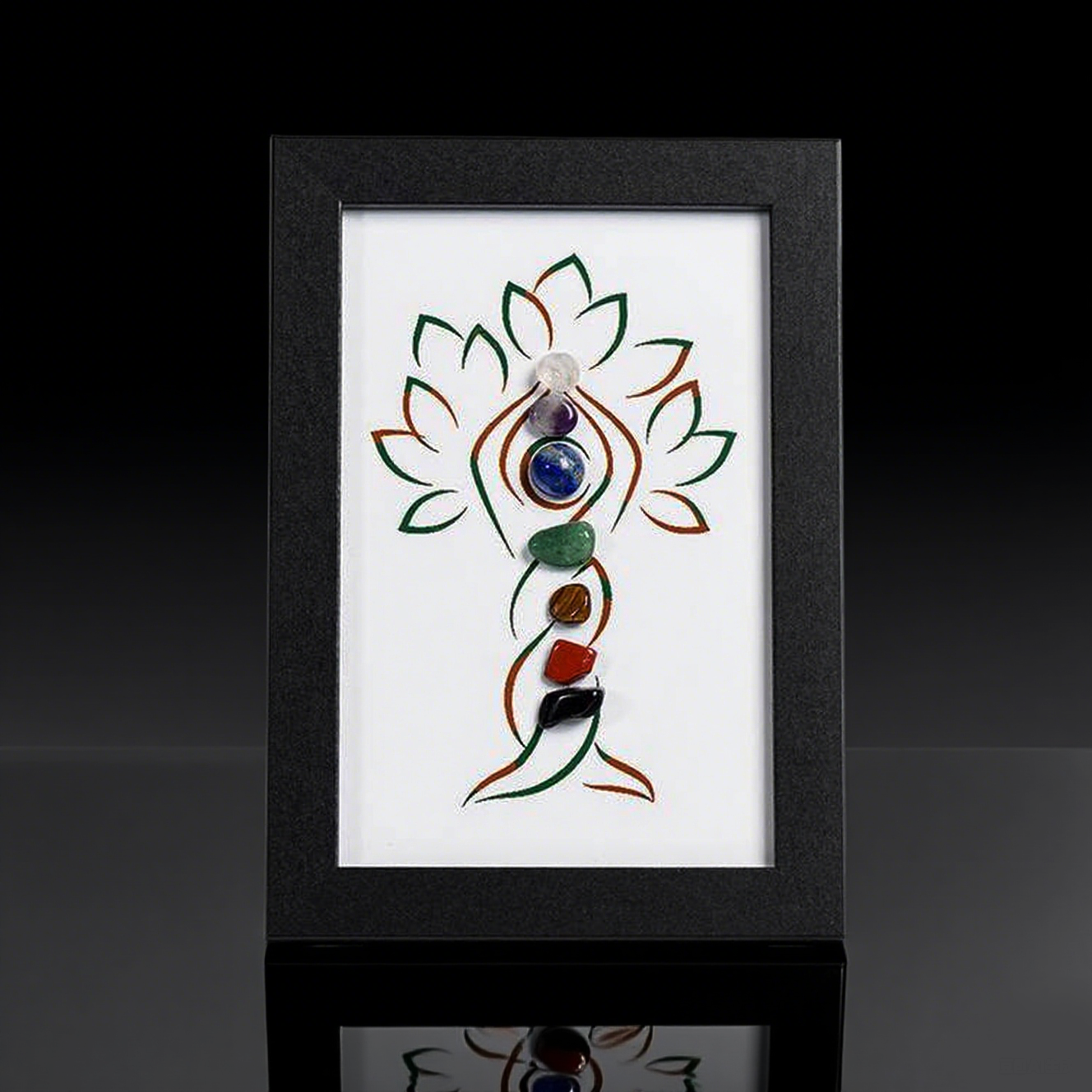 Rainbow Crystal Yoga Tree – Seven Chakras Energy Frame