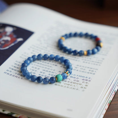 Original Chinese-Style Bracelet – Kyanite & Turquoise for Serenity & Fortune
