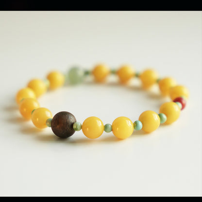 Handcrafted Chinese Multi-Gem Bracelet – Warm Fortune, Timeless Bond