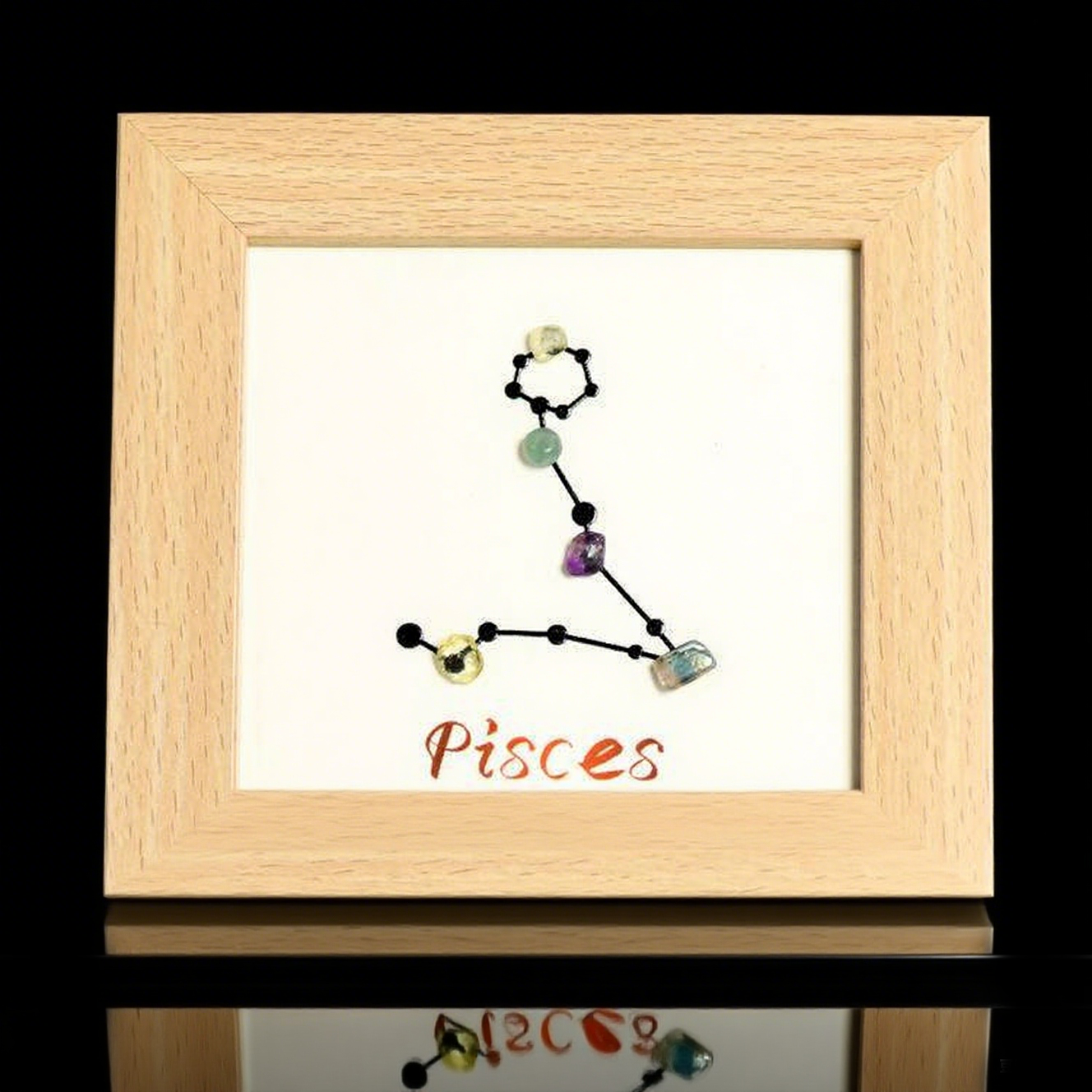 Zodiac Raw Crystal Decorative Frame