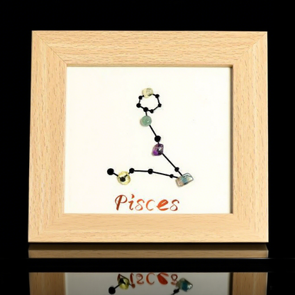 Zodiac Raw Crystal Decorative Frame