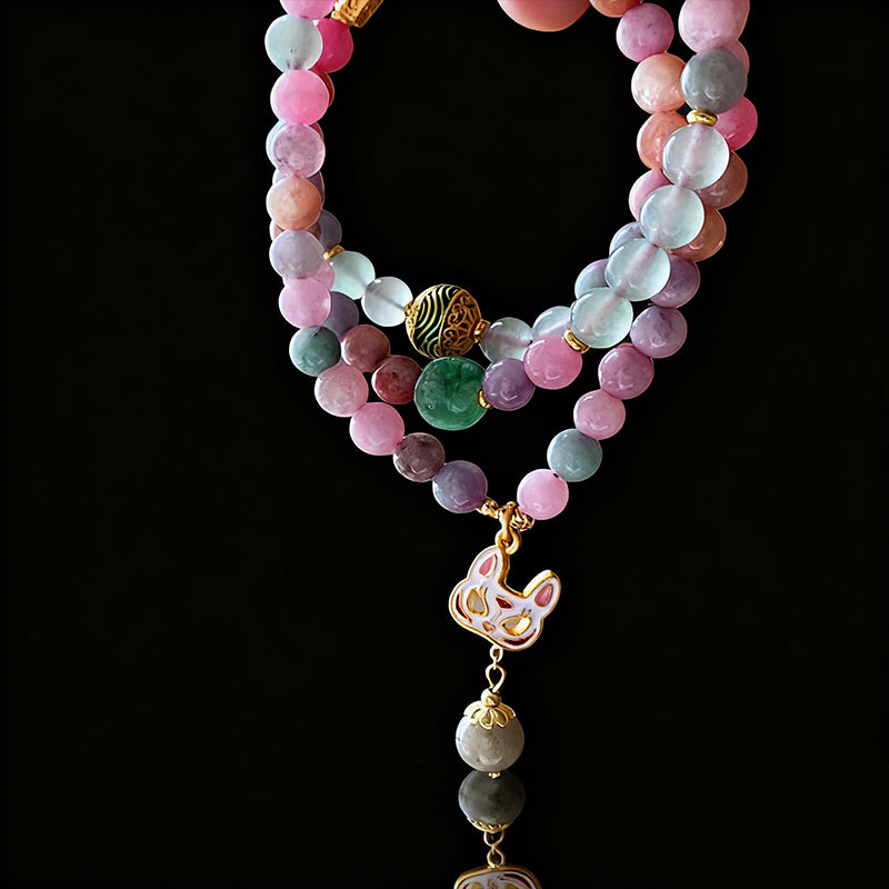 Natural Gemstone & Crystal Bracelet – Light Luxury Multi-Layer Design