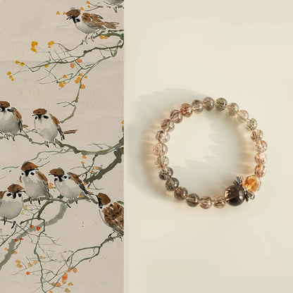 Original Chinese-Style Bracelet – Rutilated Quartz & Yellow Crystal for Wealth & Clarity