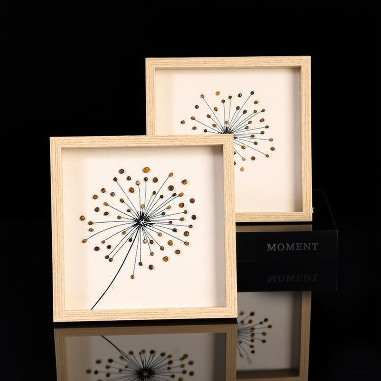 Floating Dandelion Crystal Frame