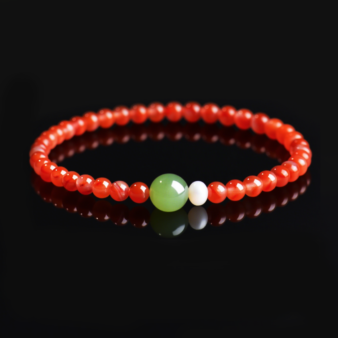 Fortune Red Agate Bracelet Natural Baoshan – Women’s Jade Amulet Bracelet