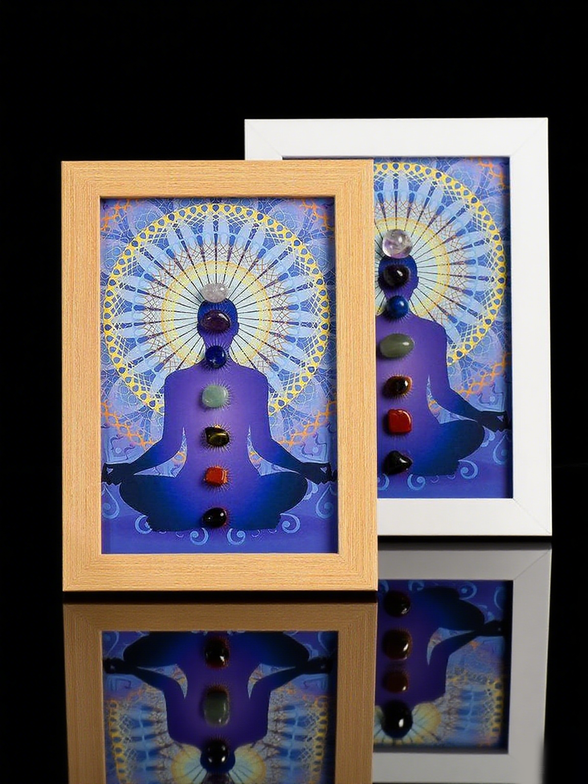 Rainbow Chakra Crystal Artwork Frame