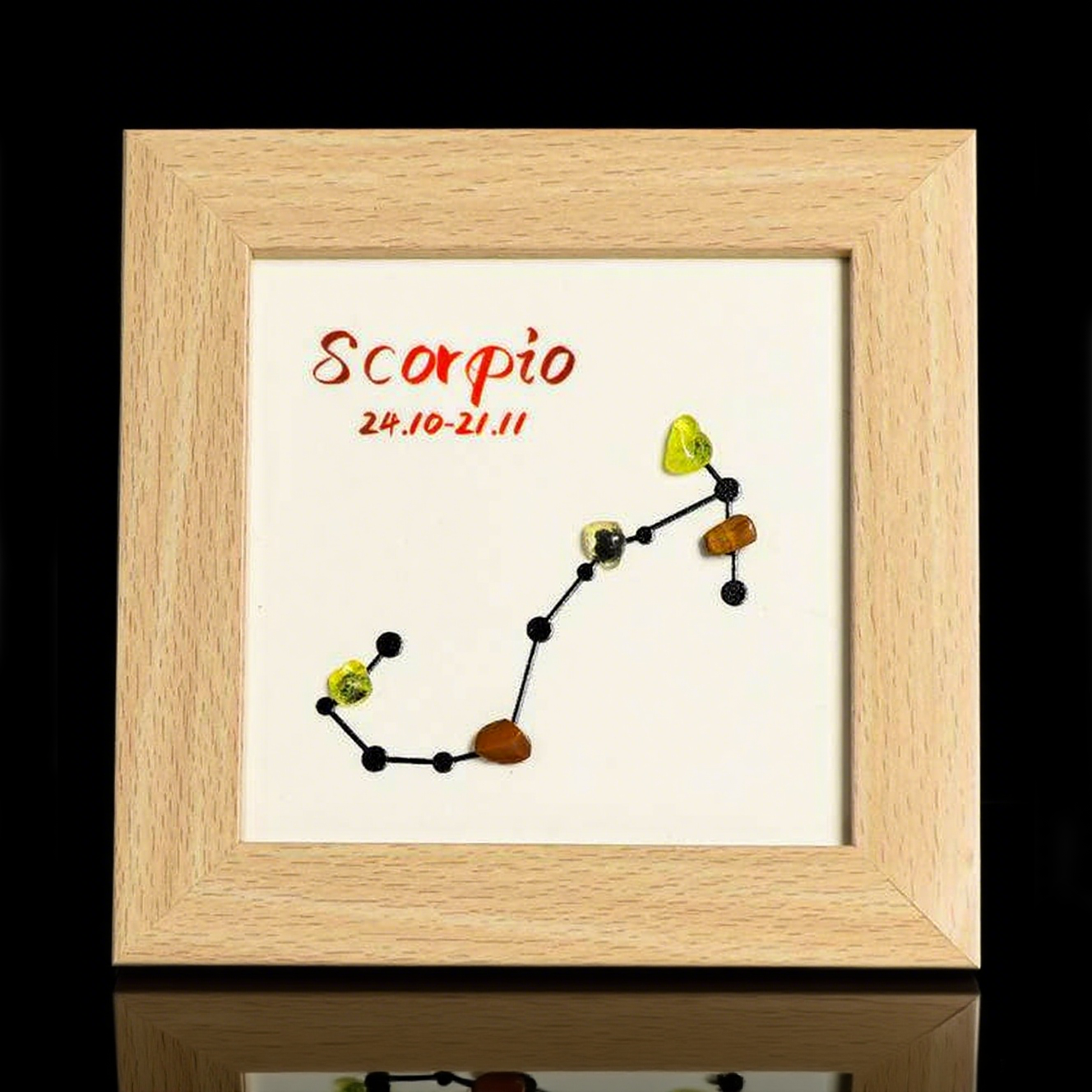 Zodiac Raw Crystal Decorative Frame