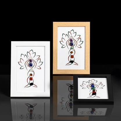 Rainbow Crystal Yoga Tree – Seven Chakras Energy Frame