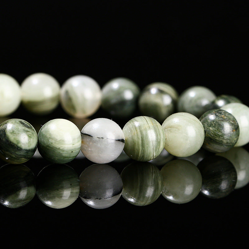 Green Serpentine Crystal Bracelet – Minimal Style
