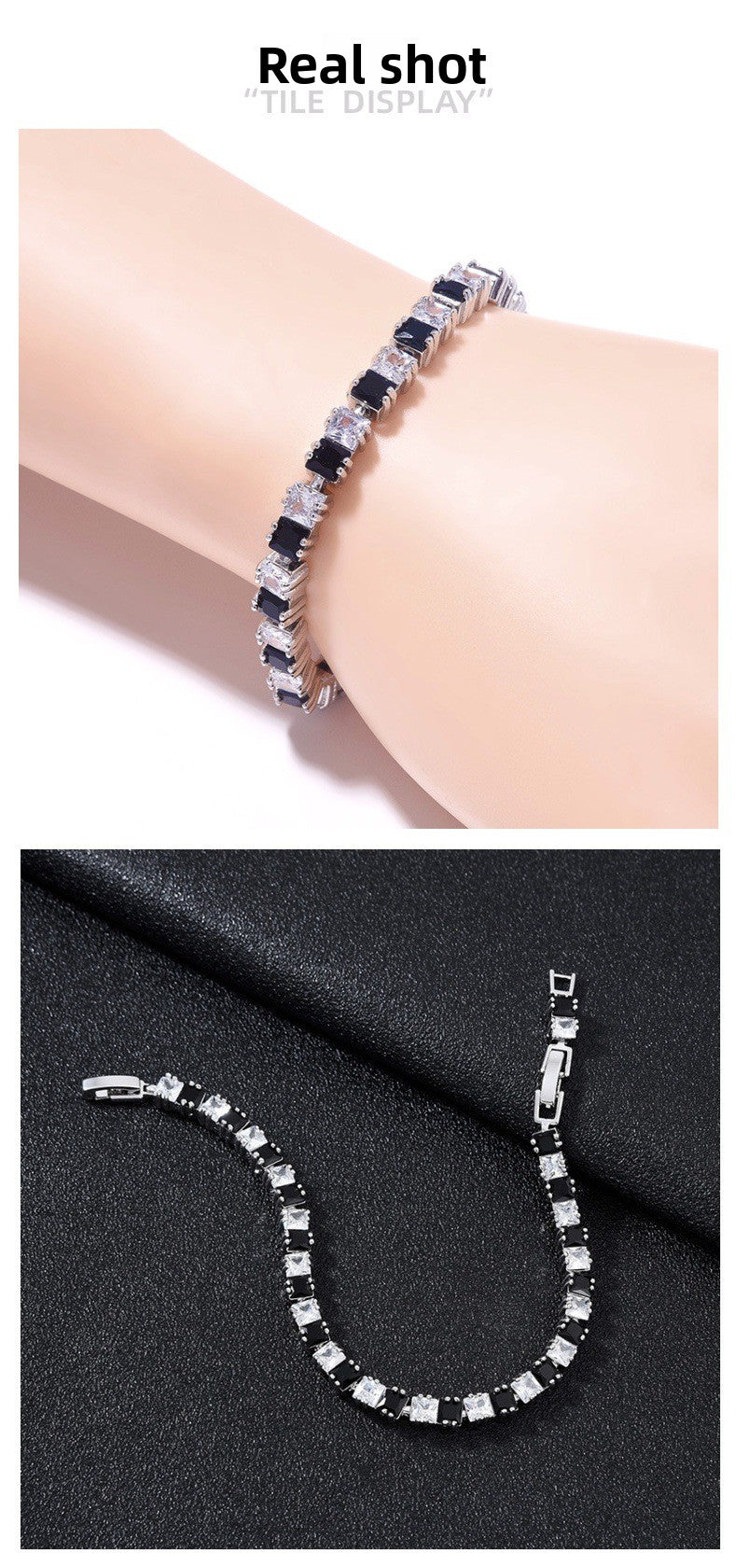High-End Silver Zircon Bracelet – New Arrival