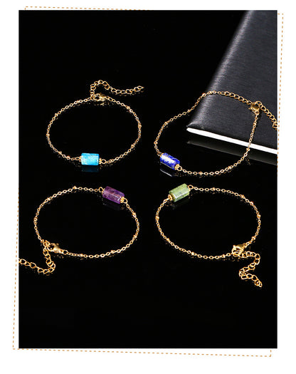 Faceted Jade Crystal Bracelet – Stainless Steel