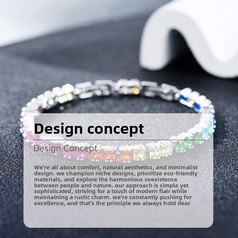 High-End Silver Zircon Bracelet – New Arrival