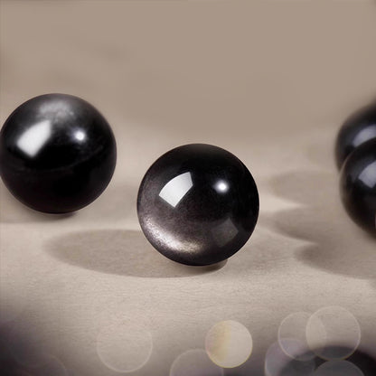 Handcrafted Obsidian Bracelet with Silver/Gold Accents – Protection & Fortune