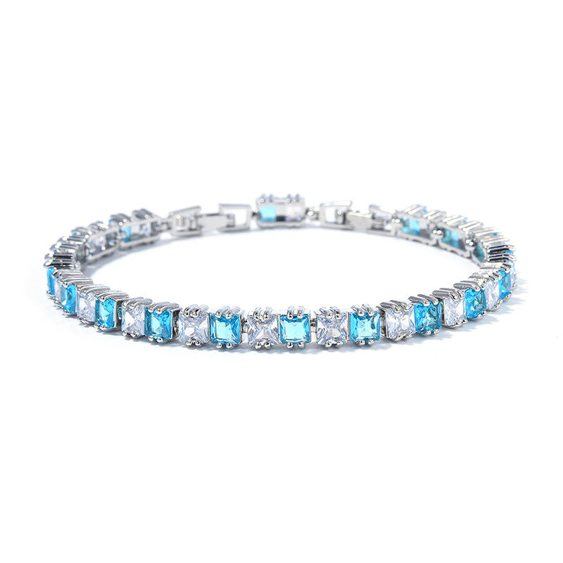 High-End Silver Zircon Bracelet – New Arrival