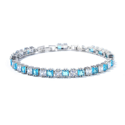 High-End Silver Zircon Bracelet – New Arrival