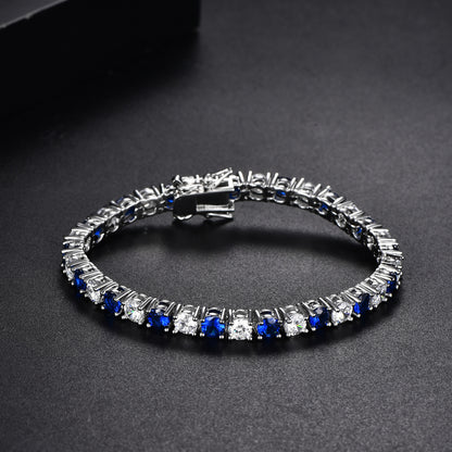Colorful Zircon Tennis Chain Bracelet for Women