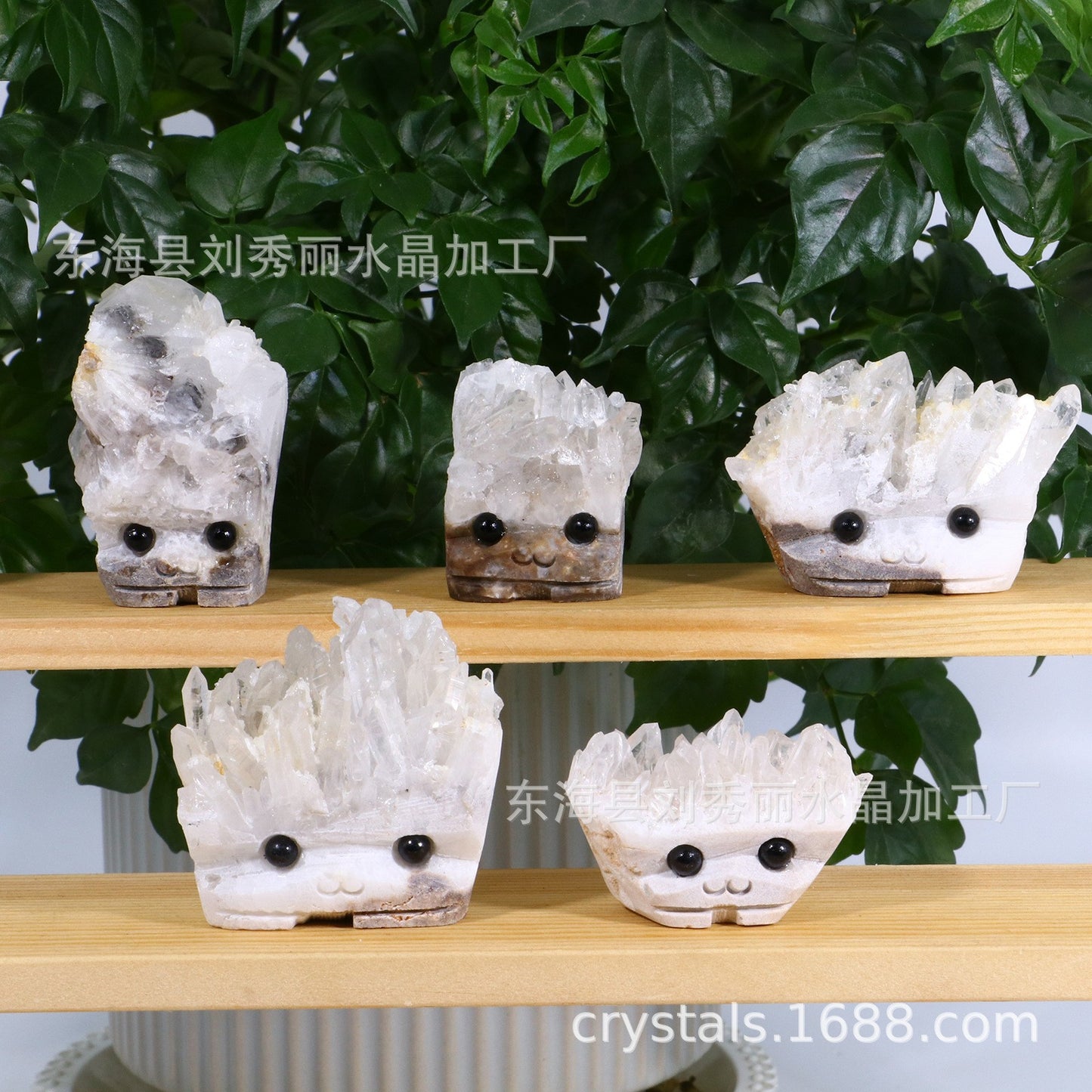 Hot Selling Natural Crystal Hand-Carved Crystal Cluster Hedgehog Crystal Pet Home Creative Decoration Ornaments