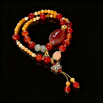 Natural Gemstone & Crystal Bracelet – Light Luxury Multi-Layer Design