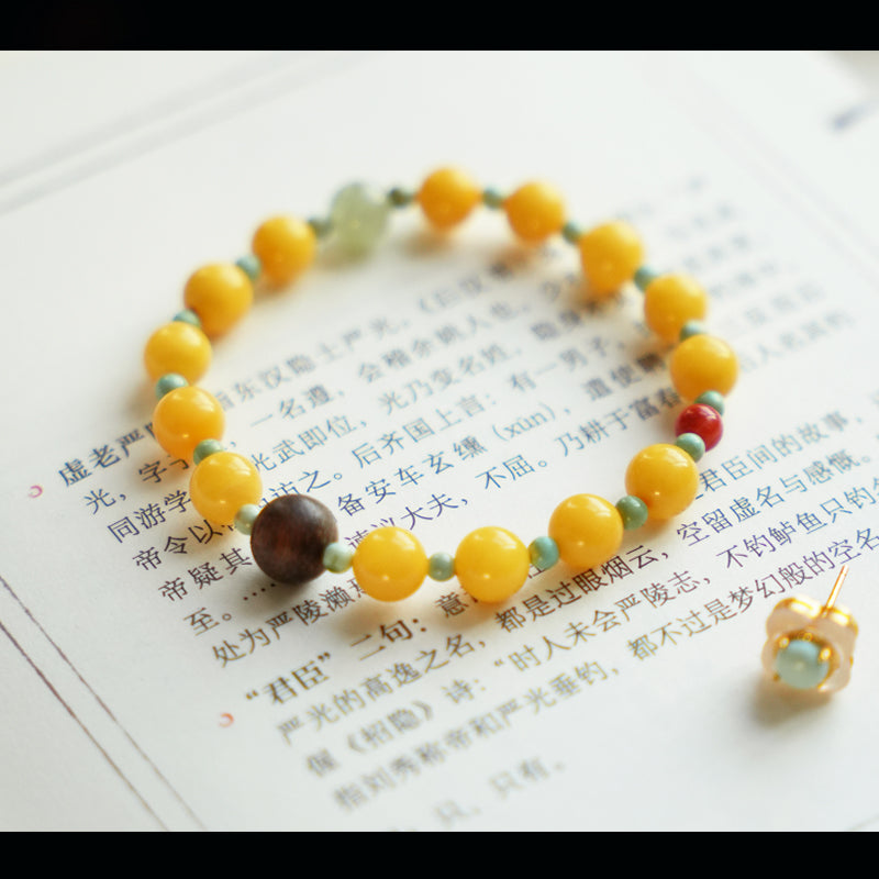 Handcrafted Chinese Multi-Gem Bracelet – Warm Fortune, Timeless Bond