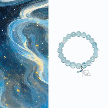 Handcrafted Ice-Clear Aquamarine Bracelet – Calm, Grace & Clarity