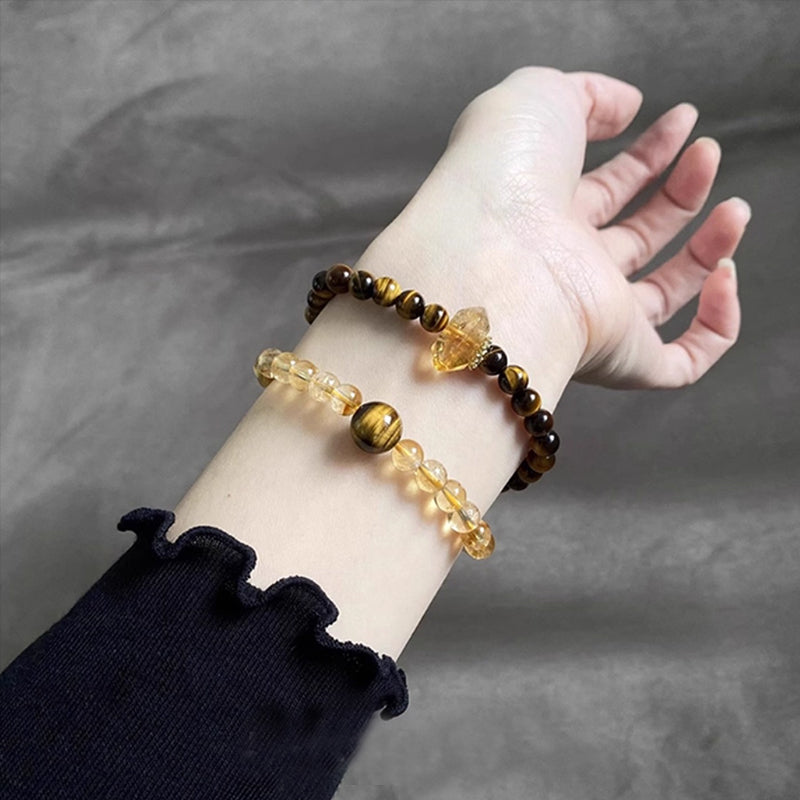 Golden Horizon – Tiger Eye and Citrine Luxury Bracelet