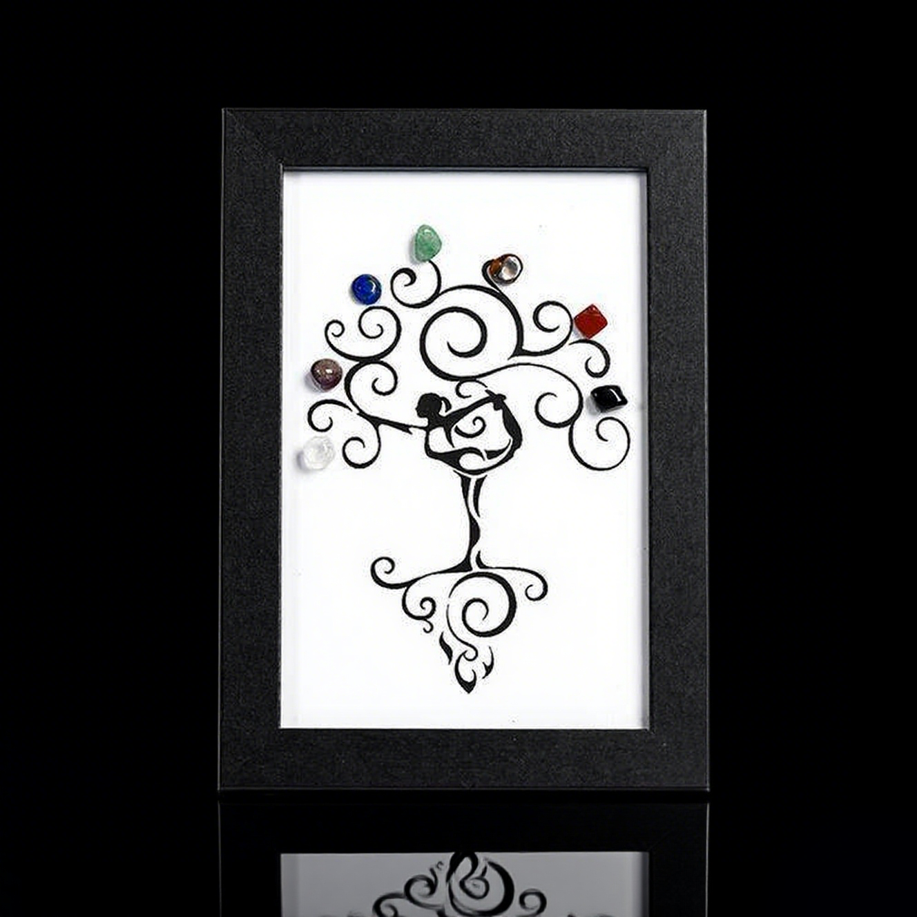 Rainbow Crystal Yoga Tree – Seven Chakras Energy Frame