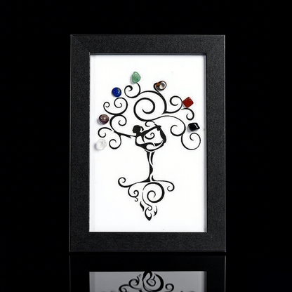 Rainbow Crystal Yoga Tree – Seven Chakras Energy Frame