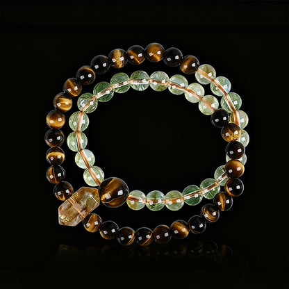 Natural Citrine & Tiger Eye Double-Wrap Bracelet – Wealth & Prosperity