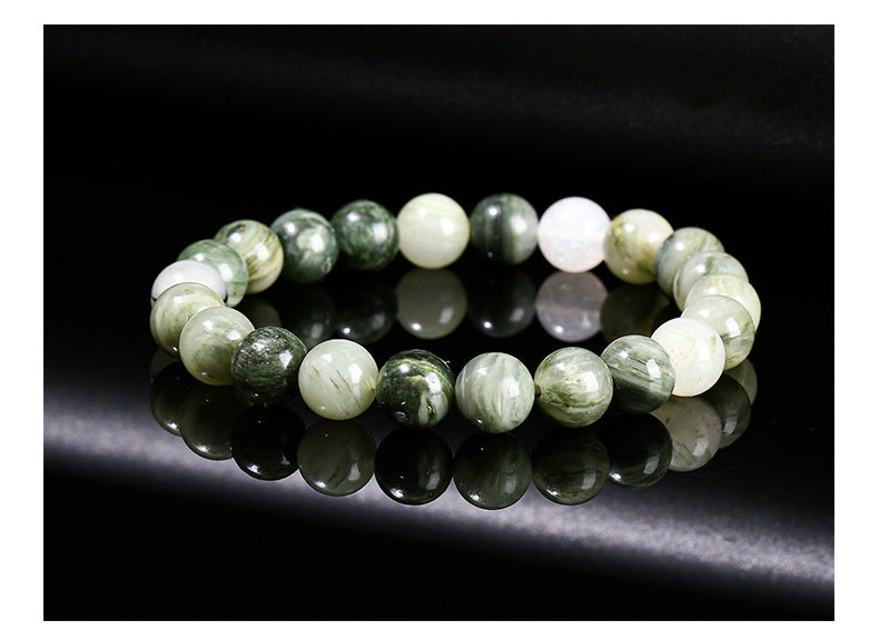 Green Serpentine Crystal Bracelet – Minimal Style