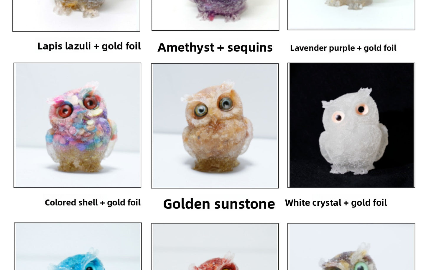 Hot Item Cute Owl Crystal Stone Home Decor Handicraft Decoration Gift Home Decor