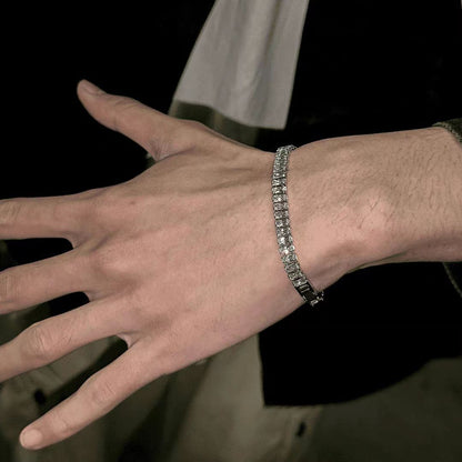 Titanium Steel Zircon Tennis Bracelet – Unisex