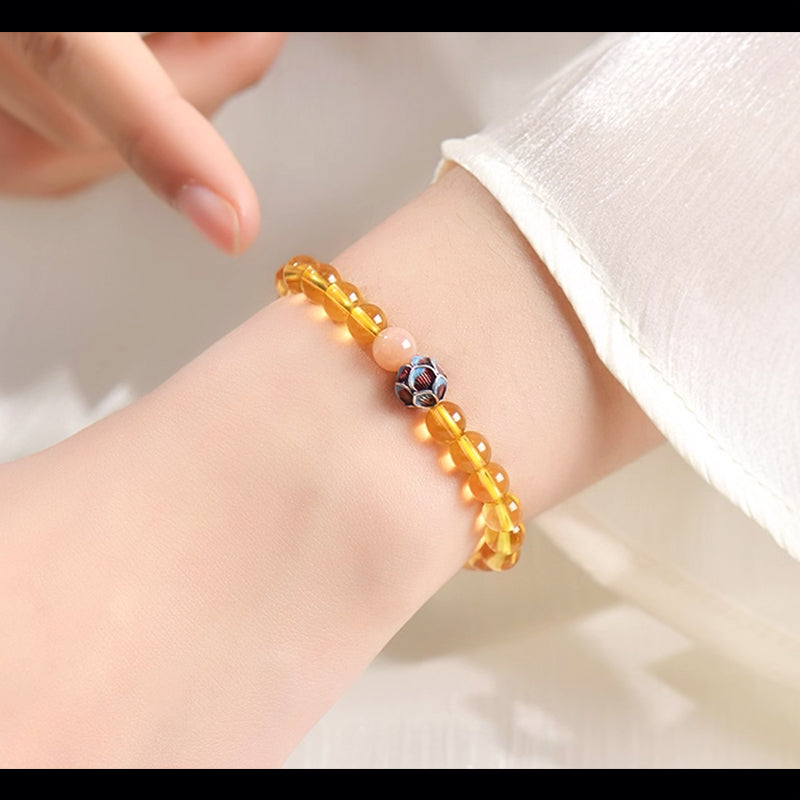 Handcrafted Crystal Lotus Bracelet – Attract Positive Energy & Emotional Balance