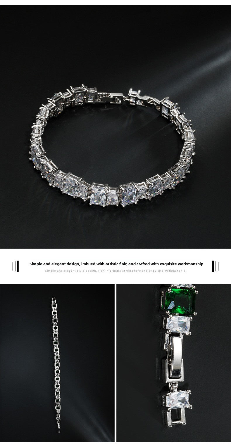 AAA Zircon Geometric Bracelet – Minimal Luxury