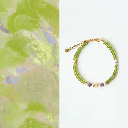 Natural Olive Quartz Bracelet – Emotional Balance & Inner Peace