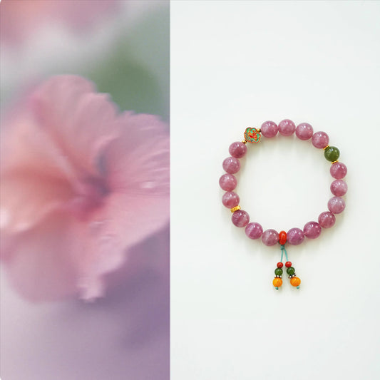 Handcrafted Rose Quartz Bracelet – Timeless Chinese-Style Gift