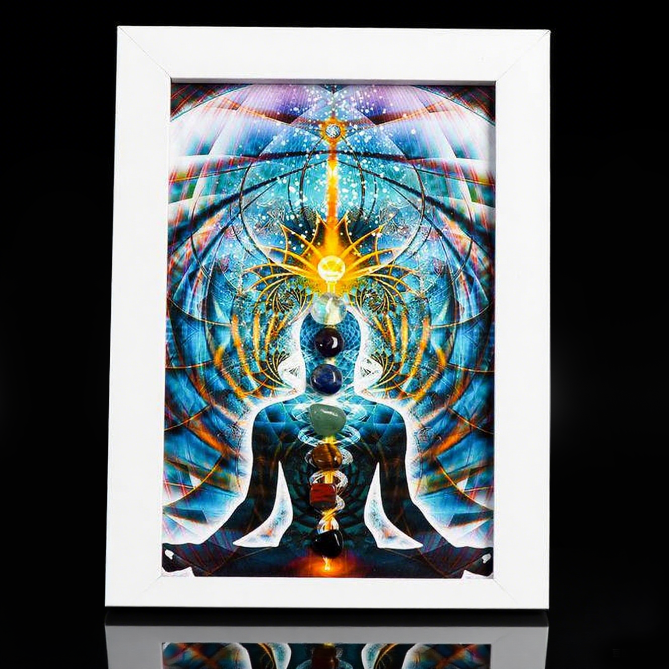 Natural Seven Chakra Crystal Frame