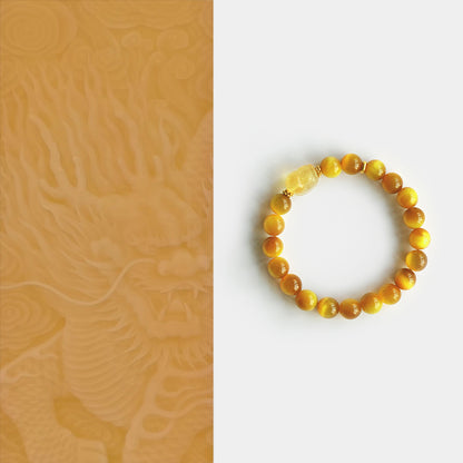 Natural White Quartz & Agate Bracelet – Serenity & Balance