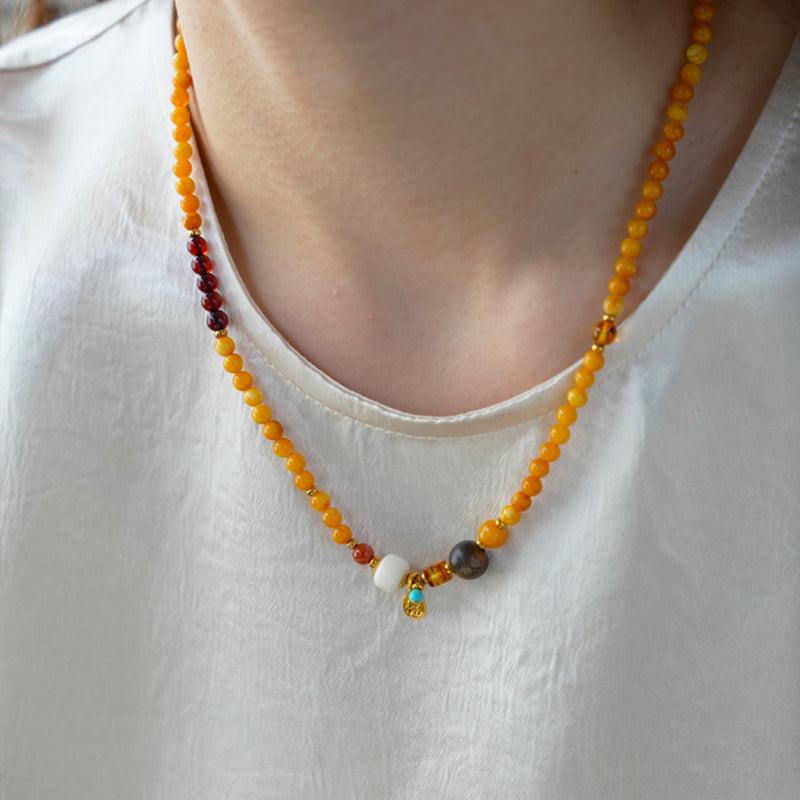 Original Chinese-Style Amber Jewelry – Luwei Handcrafted Gift