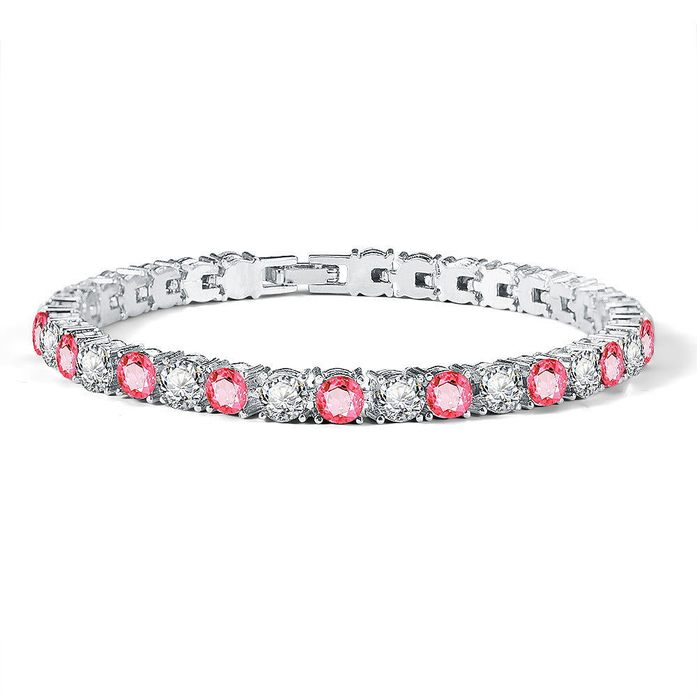 Full Rhinestone Tennis Bracelet – Hip-Hop Style