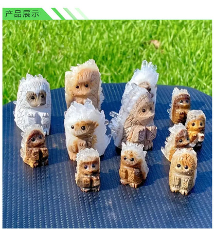 Hot Selling Natural Crystal Hand-Carved Crystal Cluster Hedgehog Crystal Pet Home Creative Decoration Ornaments